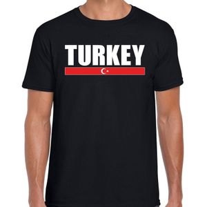 Turkey t-shirt zwart voor heren -  Turkije landen shirt -  Turkse supporter kleding
