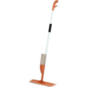 Urban Living Schoonmaak/dweil vloermop met telescoopsteel - uitschuifbaar 85 tot 120 cm - wit/oranje