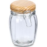 Zeller Voorraadpotten/bewaarpotten - 820 ml - glas - met beugelsluiting - D11 x H16 cm