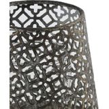 Countryfield Luxe theelichthouder - 2x stuks - Morocco - metaal - brons kleur - D10 x H11 cm