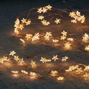 3x Lichtdraad cascade lichtsnoeren met 8 lichtdraden van 50 cm - 40 witte LEDS - verlichting op batterijen