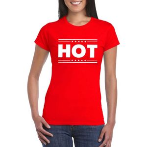 Hot t-shirt rood dames