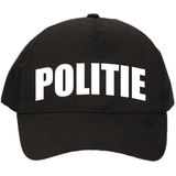 Carnaval verkleed politie agent pet/cap - zwart - pistool/zonnebril - heren/dames - accessoires