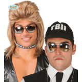 Carnaval verkleed politie agent pet/cap - zwart - pistool/zonnebril - heren/dames - accessoires