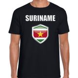 Suriname landen t-shirt zwart heren - Surinaamse landen shirt / kleding - EK / WK / Olympische spelen Suriname outfit