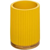 WC-/toiletborstel met houder rond geel polyresin/steen 40 cm