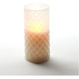 3x stuks luxe led kaarsen in glas D7,5 x H15 cm - met timer - Woondecoratie - Elektrische kaarsen