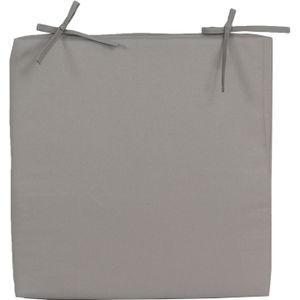 Stoelkussens voor binnen- en buitenstoelen in de kleur grijs 40 x 40 cm - Tuinstoelen kussens
