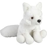 Pluche knuffel dieren Artic wolf 18 cm - Speelgoed wilde dieren wolven knuffelbeesten