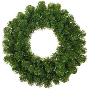 Groene kerstkransen/deurkransen 45 cm - Kerstversiering/kerstdecoratie kransen/voordeur kransen