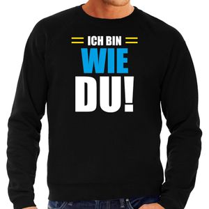 Apres ski trui Ich bin wie du zwart  heren - Wintersport sweater - Foute apres ski outfit/ kleding/ verkleedkleding