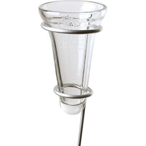 1x Regenmeter/neerslagmeter glas met verzinkte grondpen 69 cm  - Tuinartikelen - Regenmeters/neerslagmeters