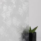 4x Stuks raamfolie waaier semi transparant 45 cm x 2 meter zelfklevend - Glasfolie - Anti inkijk folie