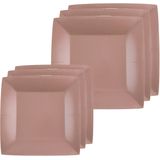 Santex Feest/verjaardag bordjes set - 40x stuks - rose goud - 18 cm en 23 cm