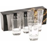 20x stuks glazen luxe shotglaasjes 5 cl - voor drankspelletjes/shotjes van glas