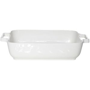 Witte ovenschaal 24 x 19 x 6 cm - Rechthoekig - Klassieke braadsledes - Ovenschotel schalen - Bakvorm/braadslede