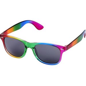 Regenboog zonnebril retro voor volwassenen - Regenboog zonnebrillen dames/heren