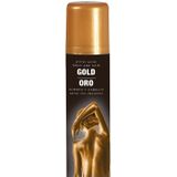 Gouden bodypaint spray/body- en haarspray - Verf/schmink voor lichaam en haar
