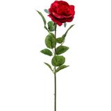6x Rode rozen Marleen kunstbloemen 63 cm - Woondecoratie/accessoires - Kunstbloemen - Nepbloemen - Kunsttakken - Roos/rozen