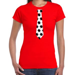 Rood fan t-shirt voor dames - voetbal stropdas - Voetbal supporter - EK/ WK shirt / outfit