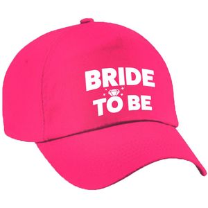 1x Roze vrijgezellenfeest petje Bride To Be dames - Vrijgezellenfeest vrouw artikelen/ petjes
