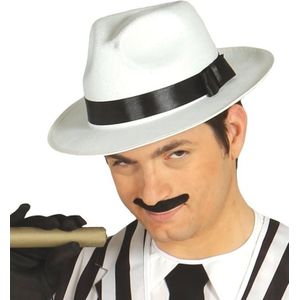 Witte trilby hoed/gleufhoed - Gangster/Maffia carnaval thema verkleedkleding voor volwassenen
