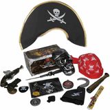 Verkleedset voor kinderen - Piraten set - Piratenhoed, speelgoed wapens en veel accessoires