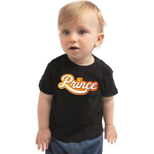 Prince Koningsdag t-shirt zwart peuter jongen/meisje - Koningsdag shirt / kleding / outfit