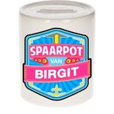 Kinder spaarpot voor Birgit - keramiek - naam spaarpotten