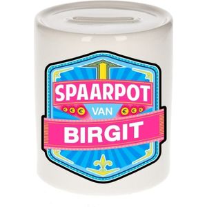Kinder spaarpot voor Birgit - keramiek - naam spaarpotten