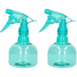 2x Waterverstuivers/spuitflessen 330 ml groen - Plantenspuiten/schoonmaakspuiten