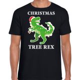 Christmas tree rex Kerstshirt / Kerst t-shirt zwart voor heren - Kerstkleding / Christmas outfit