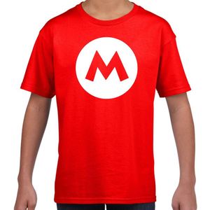 Mario loodgieter verkleed t-shirt rood voor kinderen - carnaval / feest shirt kleding / kostuum