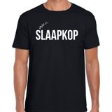 Slaapkop  fun tekst slaapshirt / pyjama party shirt - zwart - heren - Grappig slaapshirt / slaap kleding t-shirt