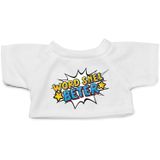 Medical Hero Pluche Teddybeer Knuffel 24 cm met Wit Pop Art T-shirt