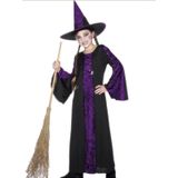 Heksen kinder jurk - zwart/paars - Halloween kostuum