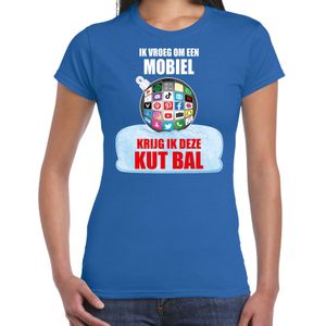 Kut Kerstbal shirt / Kerst t-shirt Ik vroeg om een mobiel krijg ik deze kut bal blauw voor dames - Kerstkleding / Christmas outfit