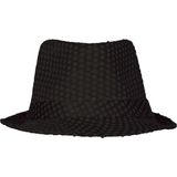 Guirca Glitter verkleed hoedje - zwart - verkleed accessoires - volwassenen/heren - met pailletten