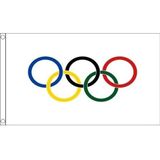 3x Olympische spelen vlag 90 x 60 cm - Olympische sportvlaggen