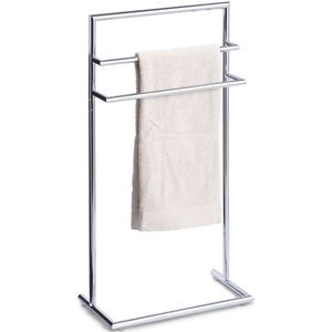 Luxe handdoek badkamer rek 3 stangen metaal 44 x 83 cm - Zeller - Badkameraccessoires - Droogrekken - Handdoeken ophangen - Handdoekrekken/handdoekenrekken
