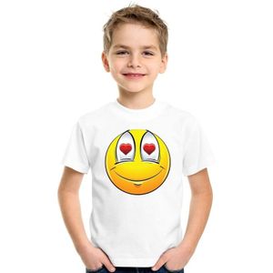 emoticon/ emoticon t-shirt verliefd wit kinderen