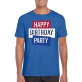 Toppers in concert Blauw Toppers in concert t-shirt Happy Birthday party heren - Officiele Toppers in concert merchandise