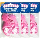 Paperdreams Geboorte Meisje thema Ballonnen - 24x - Roze - Versiering/feestartikelen