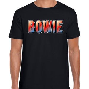 Bowie muziek kado t-shirt zwart heren - fan shirt - verjaardag / cadeau t-shirt