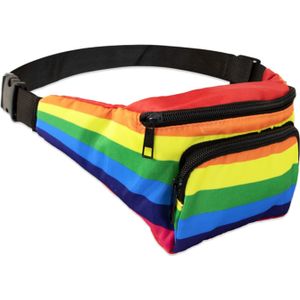 Heuptasje voor volwassenen - Verkleed/Pride artikel - Regenboog vlag kleuren print