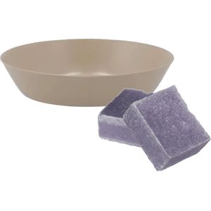 Amberblokjes/geurblokjes cadeauset - lavendel geur - inclusief schaaltje
