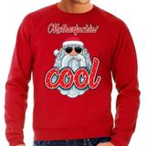 Foute Kersttrui / sweater -  Stoere kerstman - motherfucking cool - rood voor heren - kerstkleding / kerst outfit