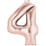 Helium/folie Ballonnen - 2024 - rose goud - 88 cm