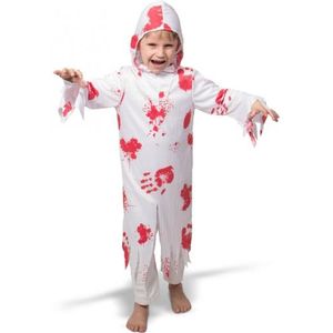 Spookje met bloed kostuum/jumpsuit voor kinderen - Halloween verkleedkleding voor kinderen