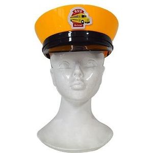 Gele bus chauffeur verkleed pet plastic - Carnaval hoeden